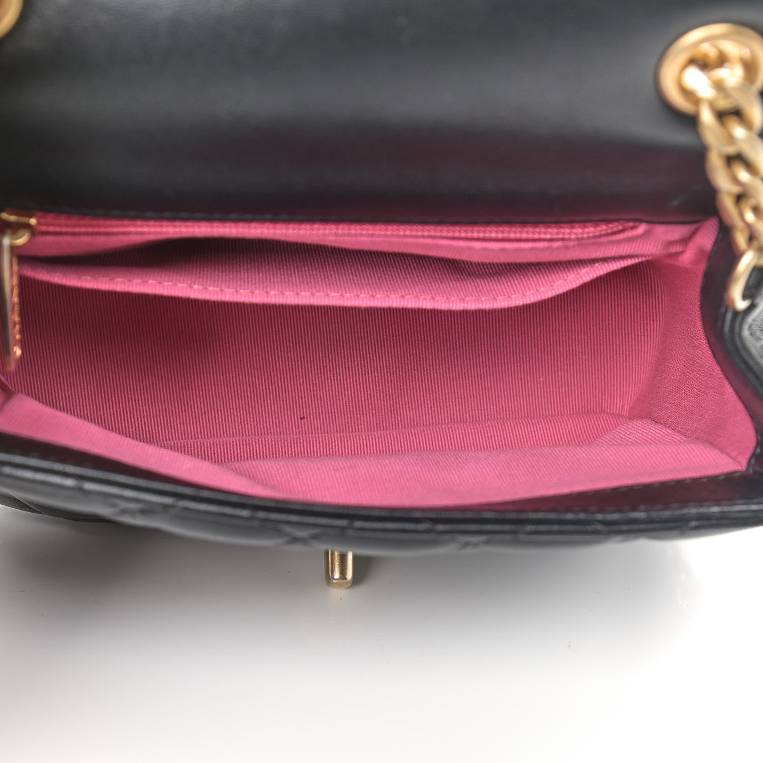 Chanel Lambskin Resin Quilted Mini Pearl Samba Square Flap Black 5 of 9
