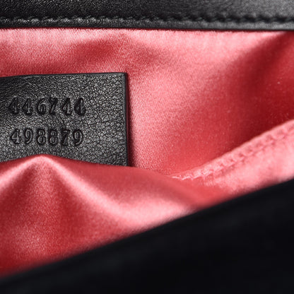 Gucci Velvet Matelasse Mini GG Marmont Shoulder Bag Black 7 of 8