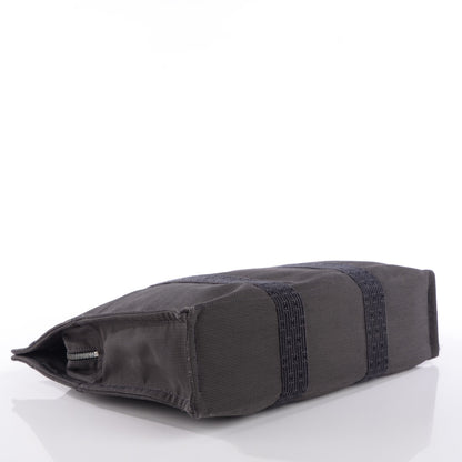 Hermes Canvas Herline MM Tote Grey 8 of 13