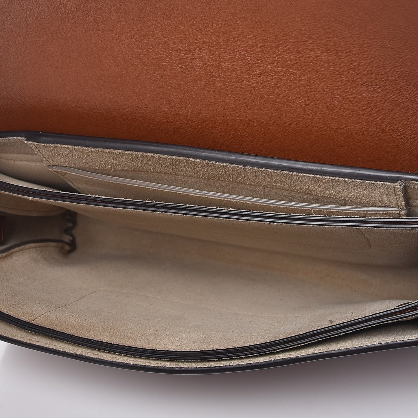Suede Calfskin Small Faye Shoulder Bag Tobacco