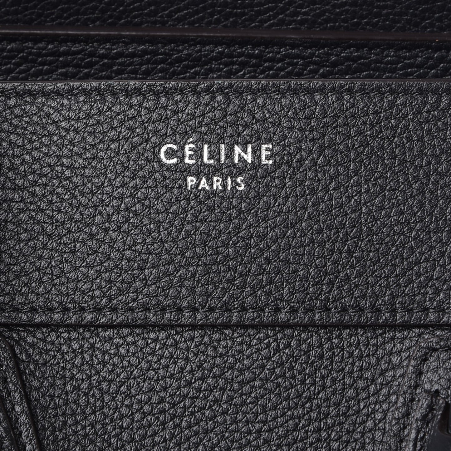 Drummed Calfskin Mini Luggage Black
