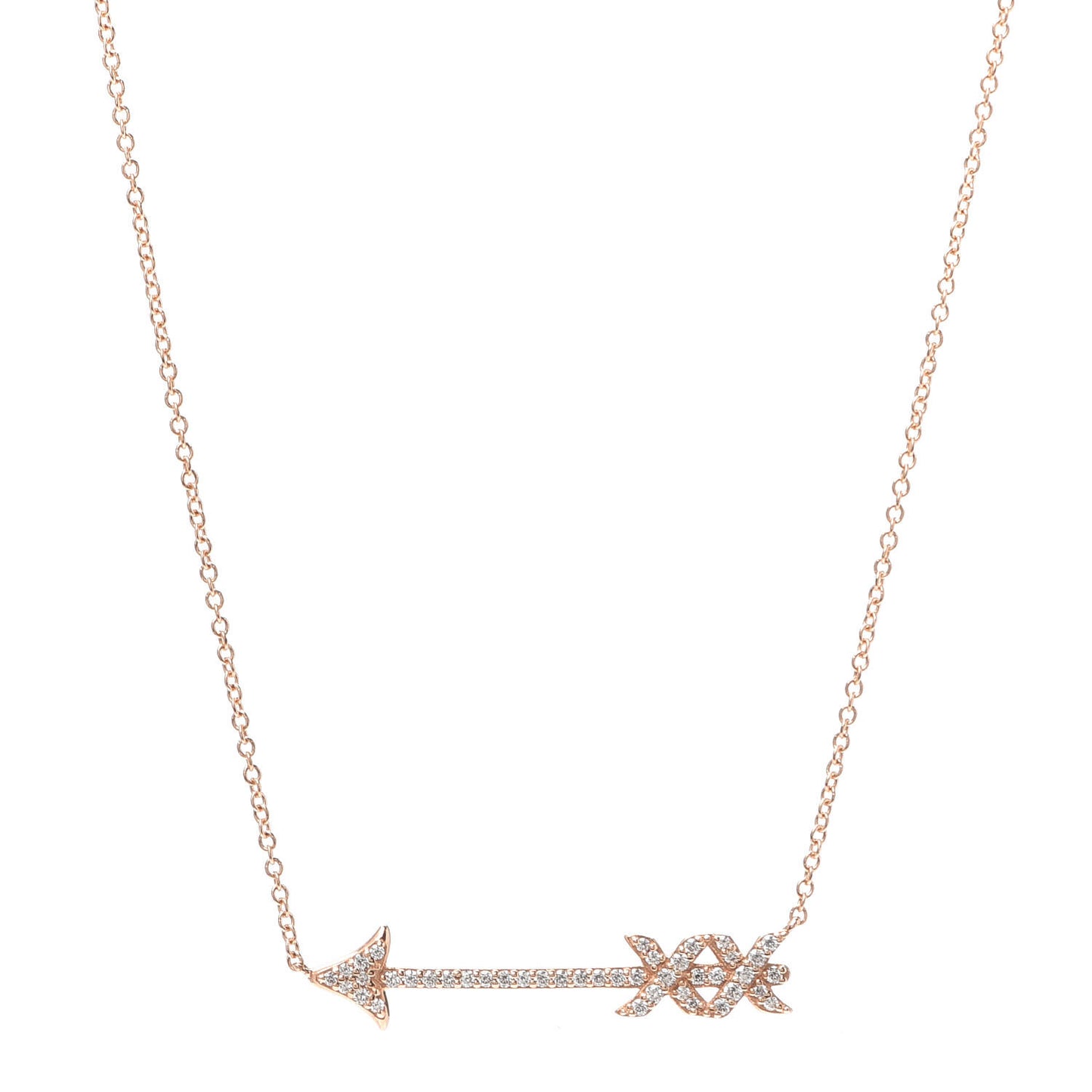 18K Rose Gold Diamond Paloma's Graffiti Arrow Pendant Necklace