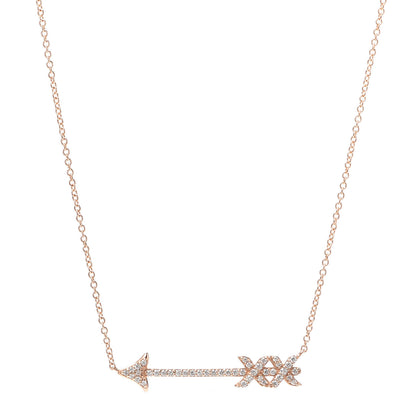 Tiffany 18K Rose Gold Diamond Paloma's Graffiti Arrow Pendant Necklace 1 of 6