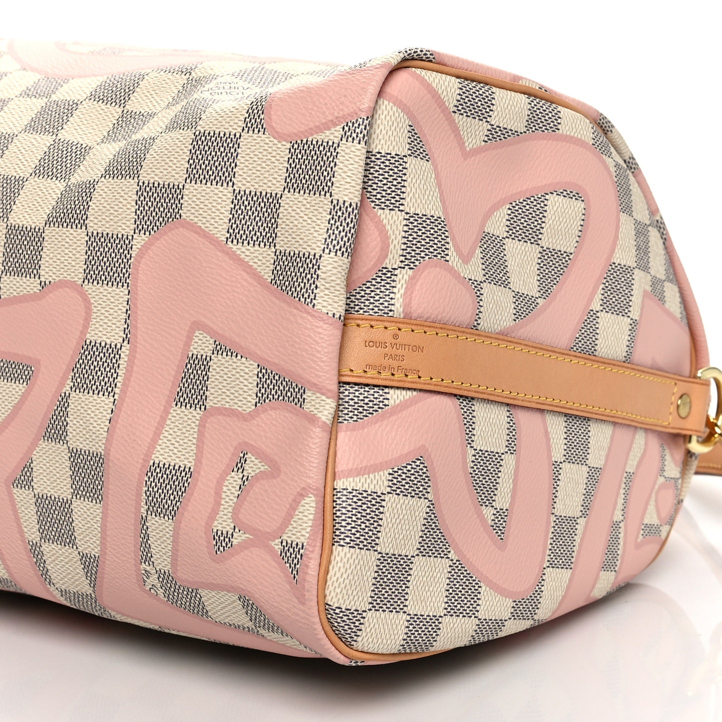 Damier Azur Tahitienne Speedy Bandouliere 30 Rose Ballerine