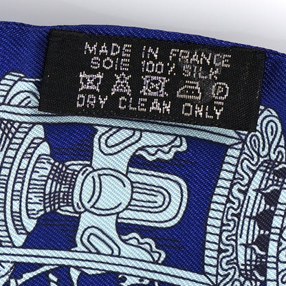 Hermes Silk Merveilleuses Lanternes Twilly Indigo Orange Bleu Glacier 4 of 5