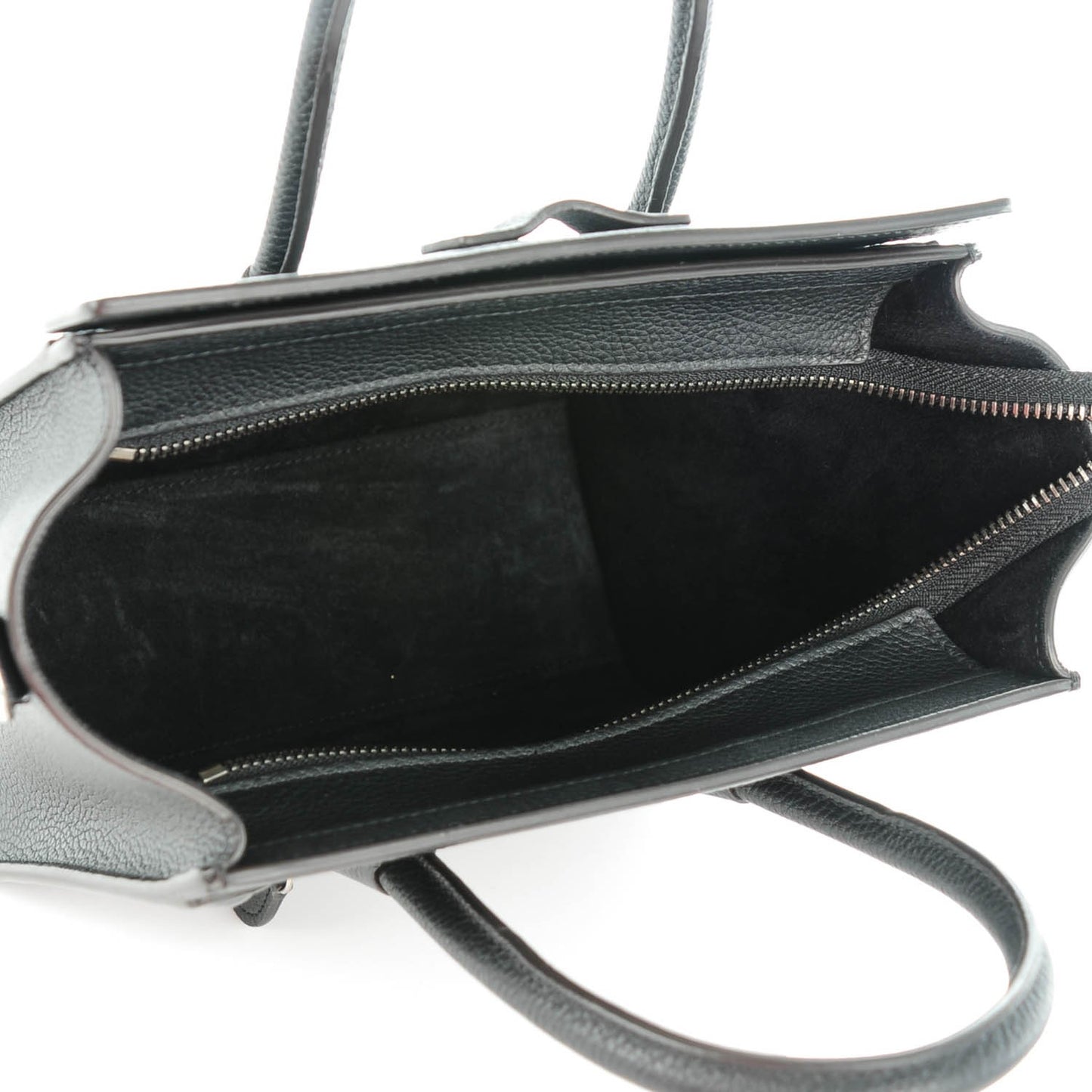 Drummed Calfskin Nano Luggage Black