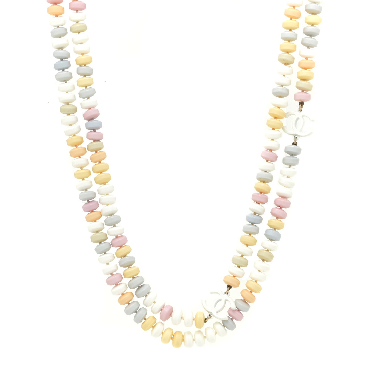 Candy CC Double Strand Necklace Multicolor