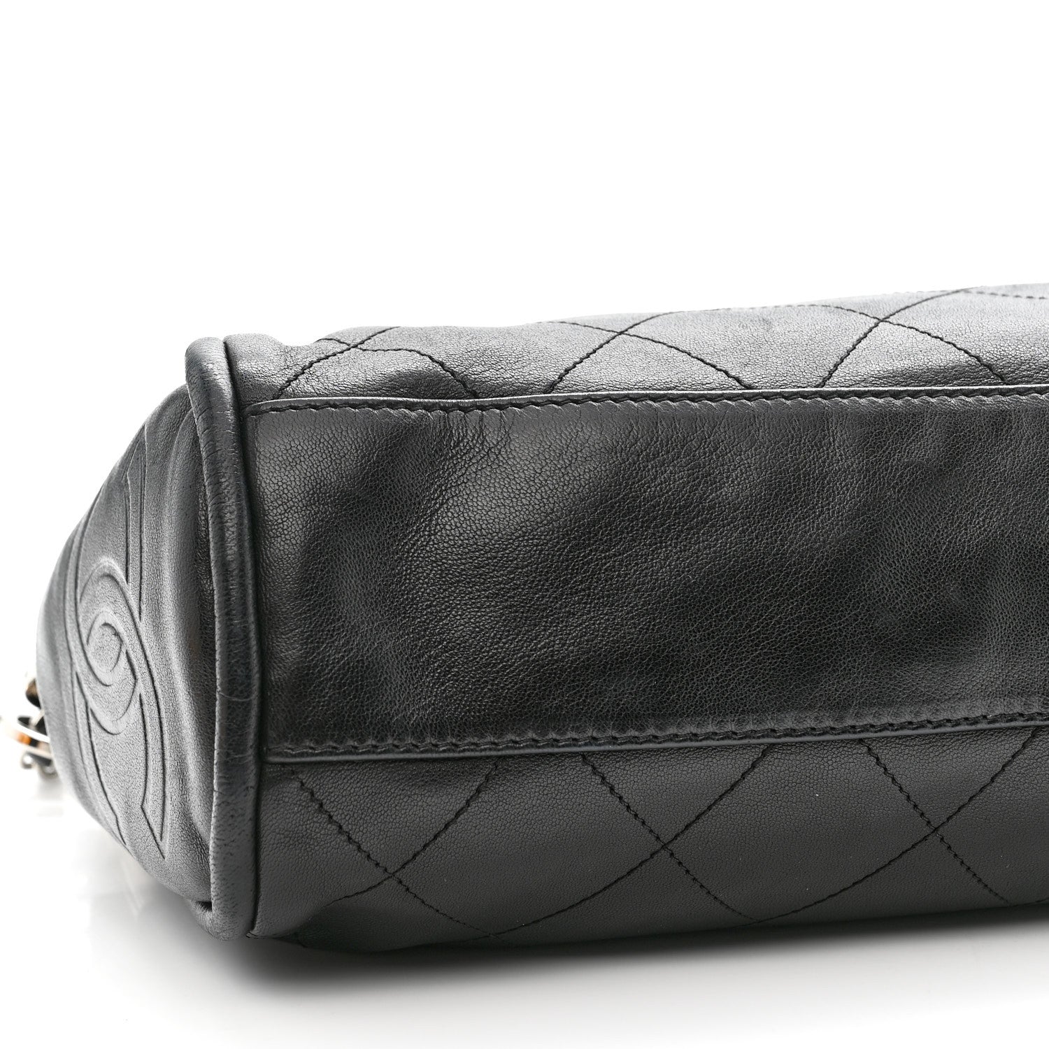 Chanel Lambskin Stitched Medium Ultimate Soft Tote Black 8 of 12