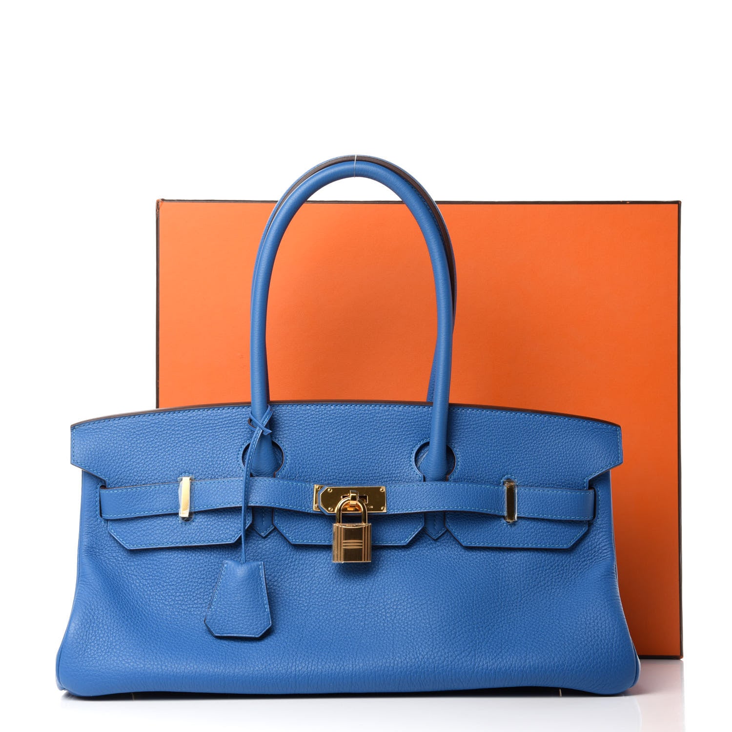 Hermes Togo JPG Shoulder Birkin II 42 Blue Izmir 11 of 11