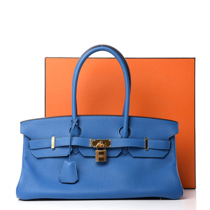 Hermes Togo JPG Shoulder Birkin II 42 Blue Izmir 11 of 11