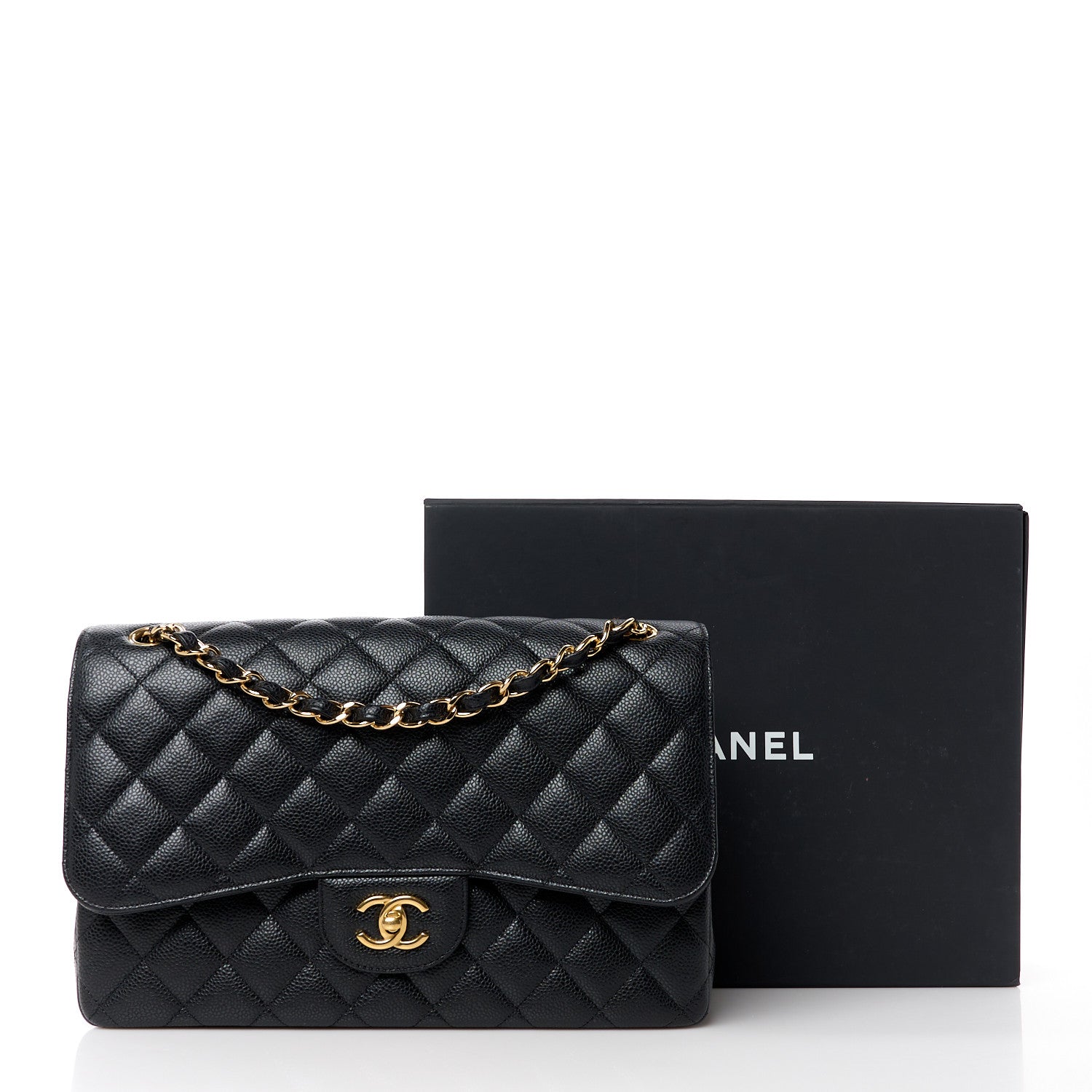 Chanel Caviar Quilted Jumbo Double Flap Black 13 of 13