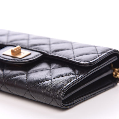 Chanel Aged Calfskin Quilted 2.55 Reissue Clutch With Chain Black 10 of 12