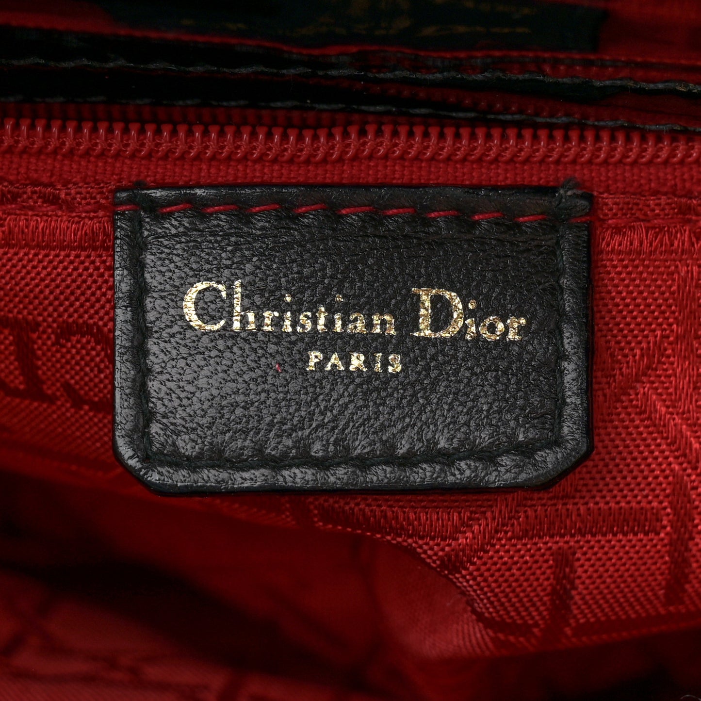 Patent Cannage Mini Lady Dior Black