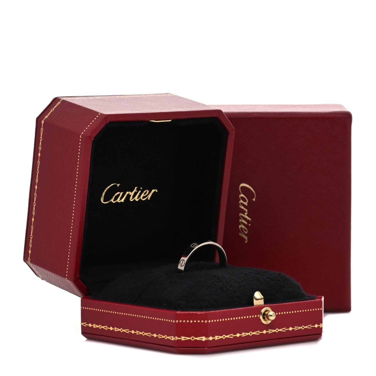 Cartier 18K White Gold 3.5mm LOVE Wedding Band Ring 63 10.25 5 of 5