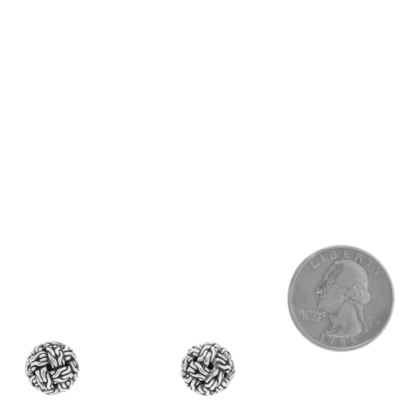 Sterling Silver Classic Chain Knot Earrings