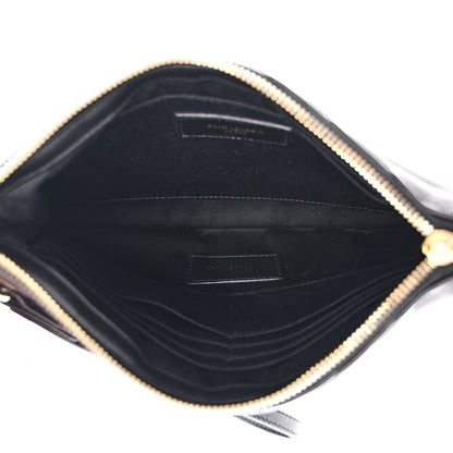 Saint Laurent Calfskin Matelasse Chevron Monogram A5 Wristlet Black 5 of 7