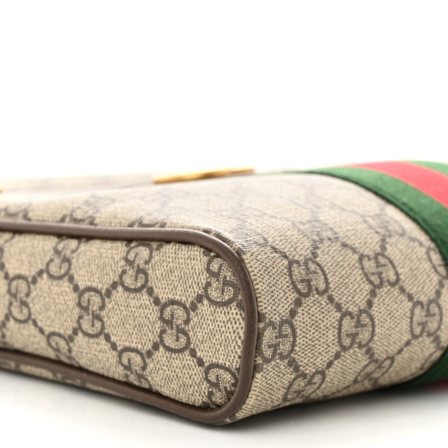 GG Supreme Monogram Web Small Ophidia Messenger Bag Brown
