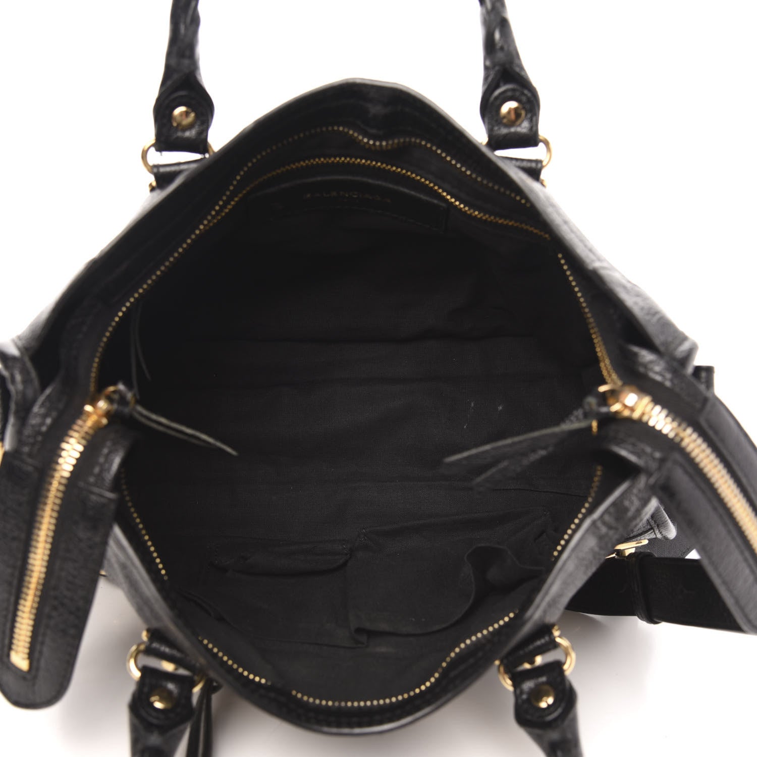 Balenciaga Chevre Gold Metallic Edge Hardware S City Black 5 of 12