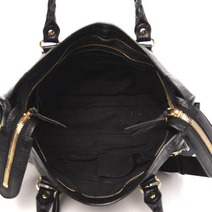 Balenciaga Chevre Gold Metallic Edge Hardware S City Black 5 of 12