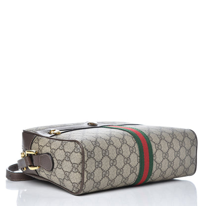 Gucci GG Supreme Monogram Web Small Ophidia Shoulder Bag Brown 4 of 10