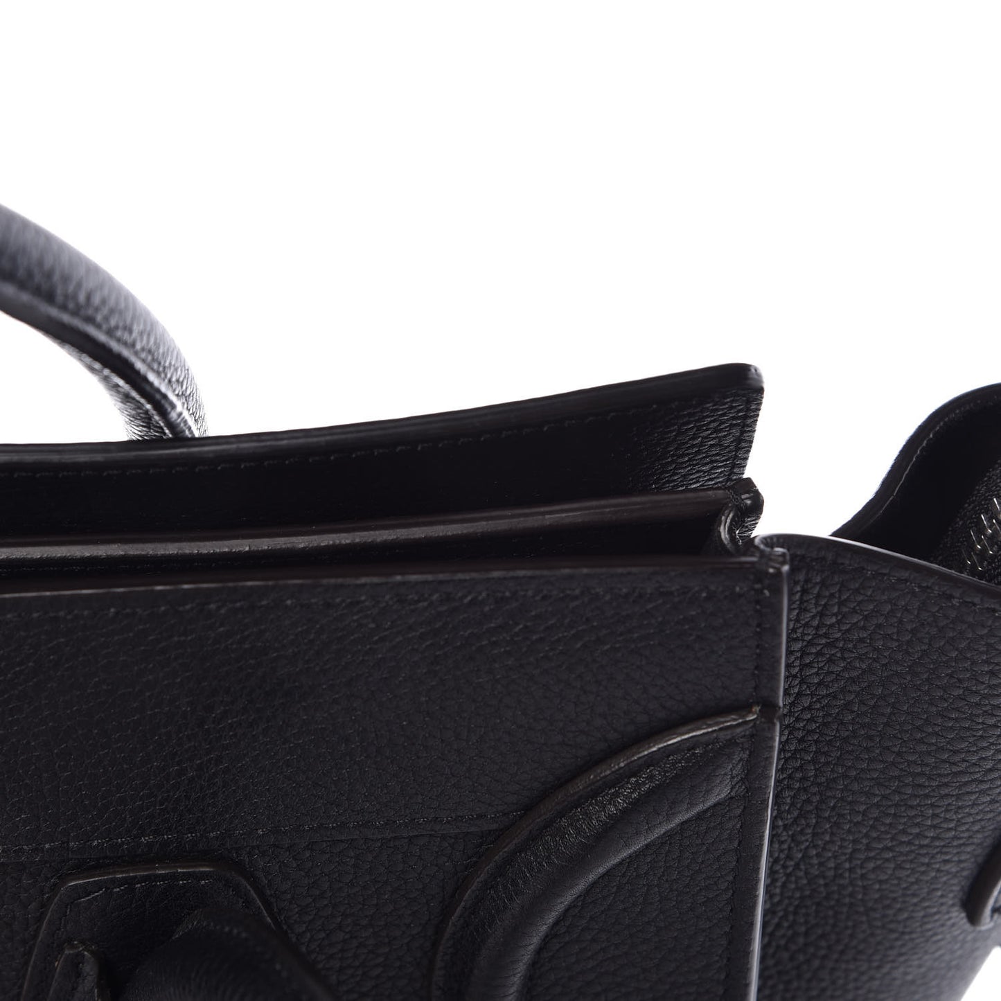 Drummed Calfskin Micro Luggage Black