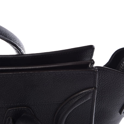 Celine Drummed Calfskin Micro Luggage Black 11 of 12