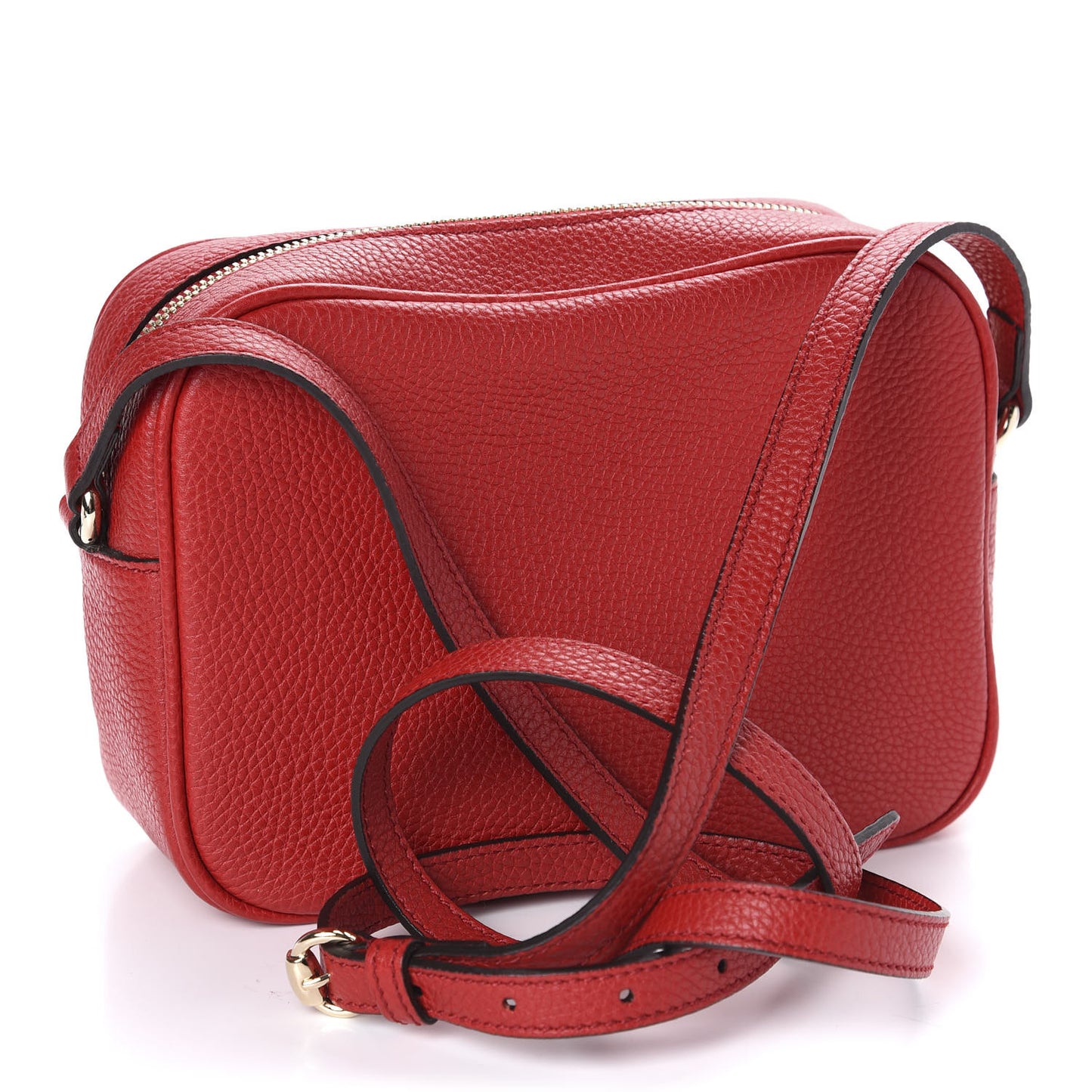 Pebbled Calfskin Small Soho Disco Bag Tabasco Red