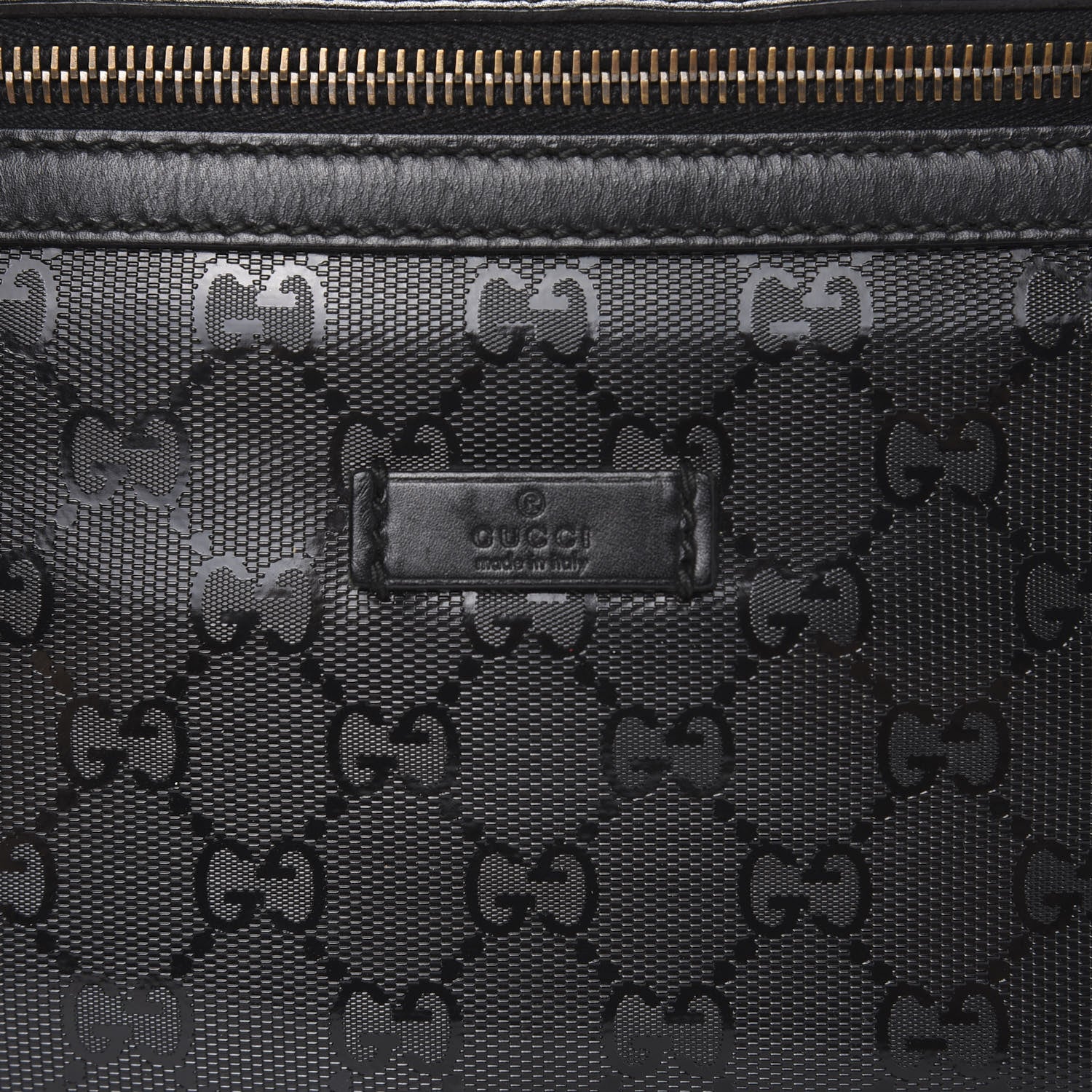 Gucci Imprime Monogram Belt Bag Black 9 of 9