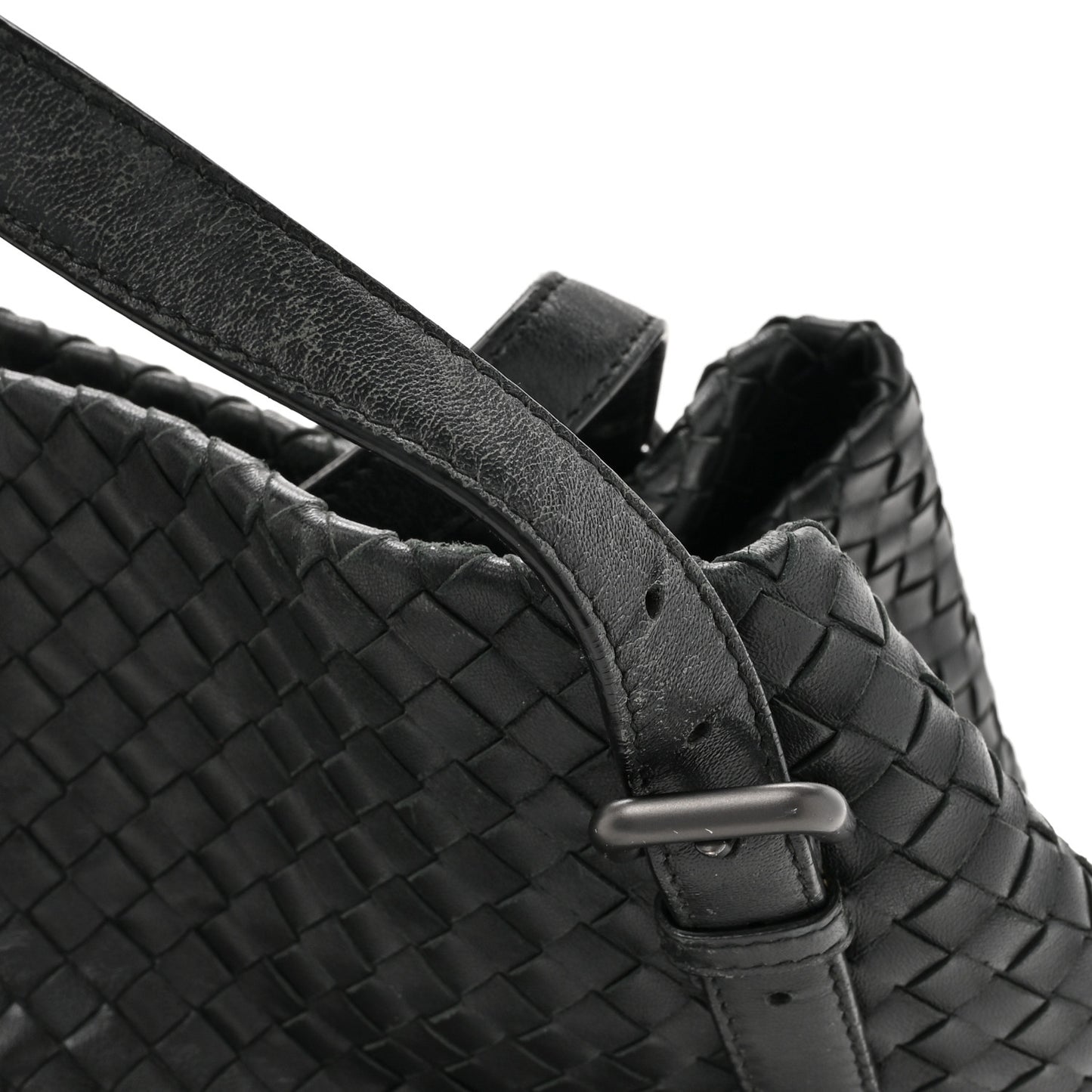 Nappa Intrecciato Large Cesta Tote Black