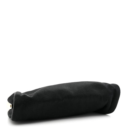 Gucci Satin Snakeskin Crystal Frame Evening Bag Black 4 of 15