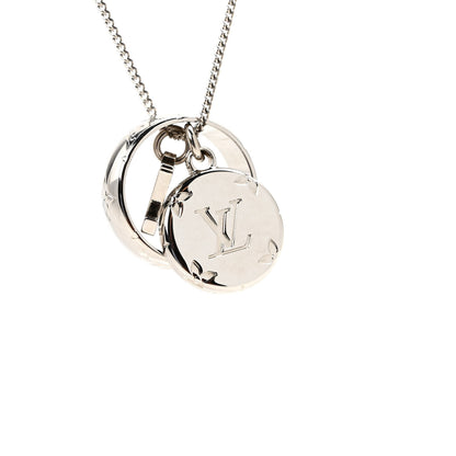 Louis Vuitton Zamac Palladium Monogram Charms Necklace Silver 6 of 6