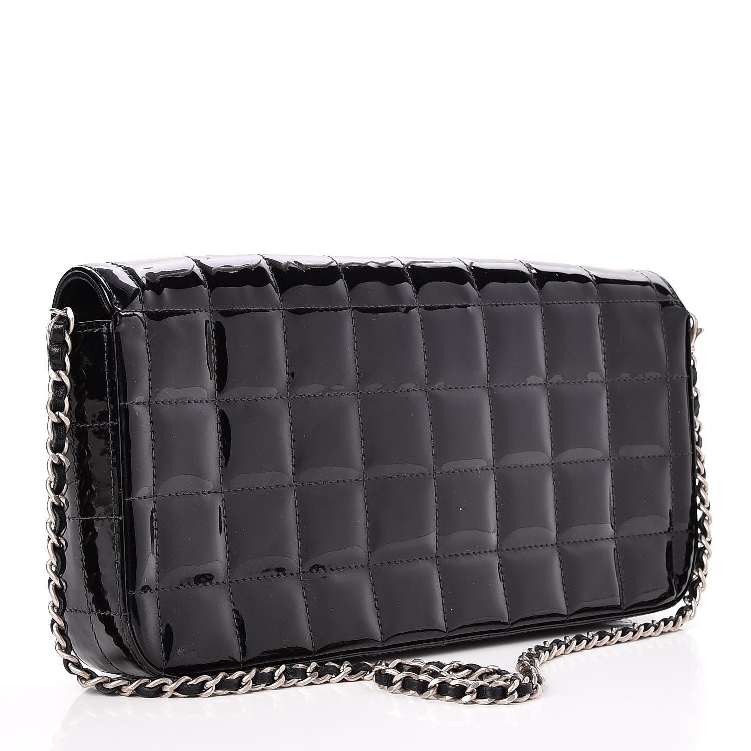 Chanel Patent East West Chocolate Bar Flap Black 3 of 7