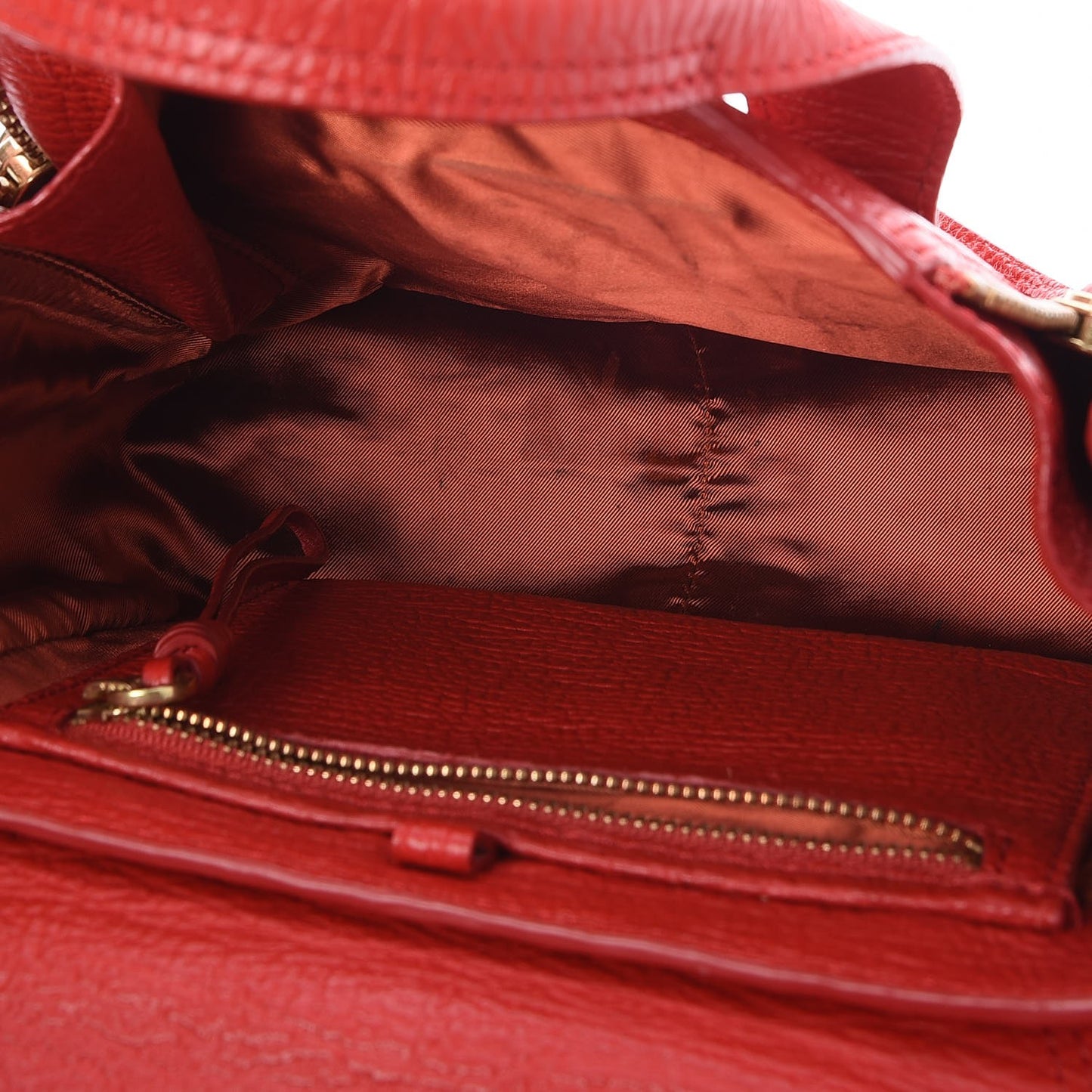 3.1 Textured Calfskin Mini Pashli Satchel Red