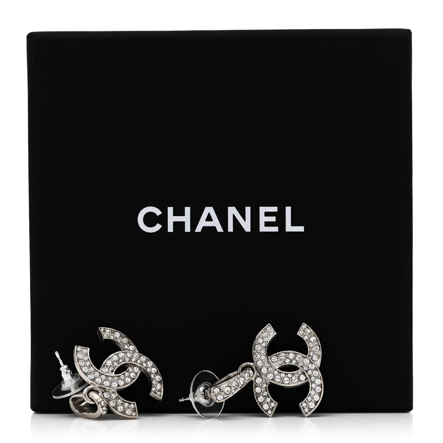 Crystal Palais Garnier CC Drop Earrings Silver
