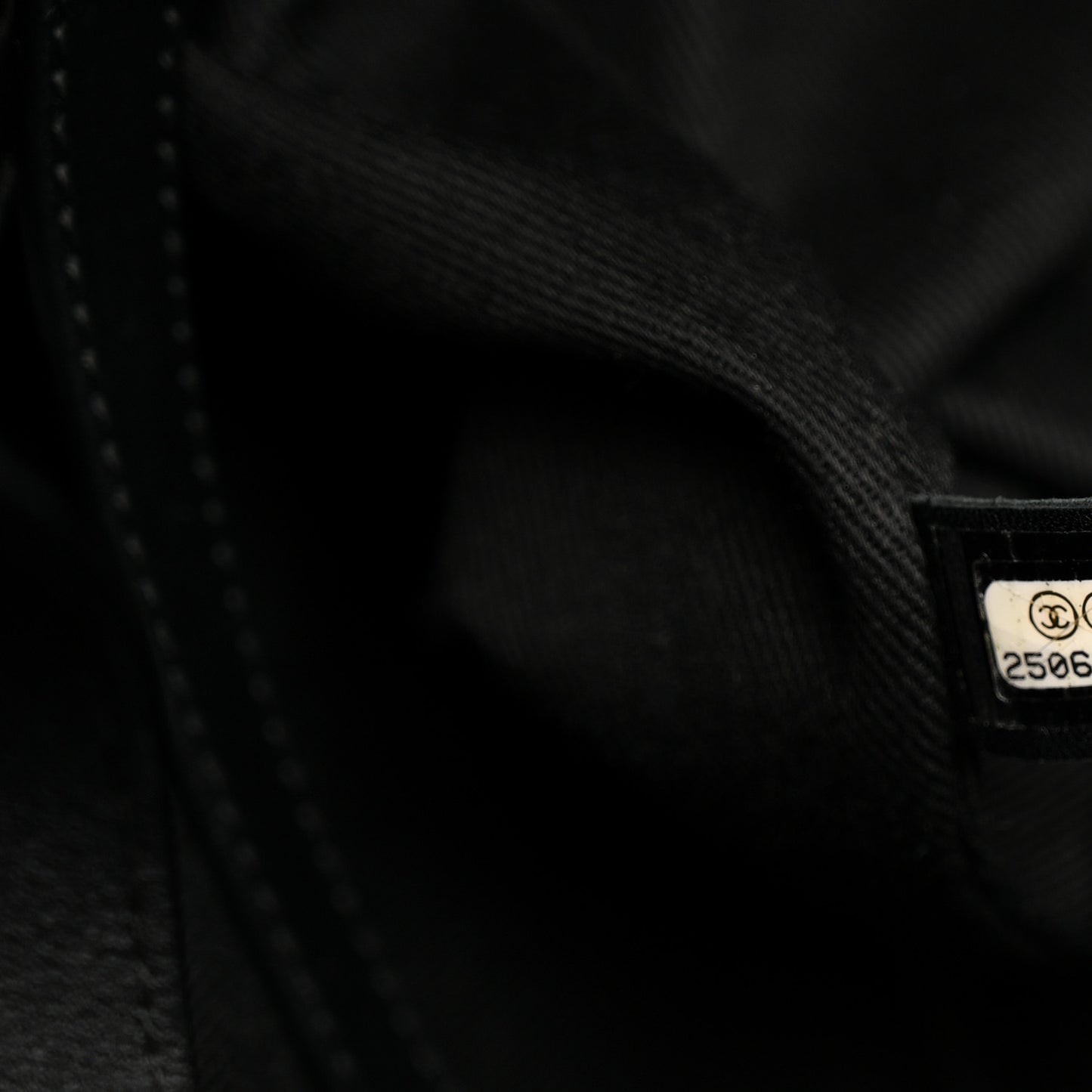 Calfskin Large Coco Eyelets Shopping Tote Black