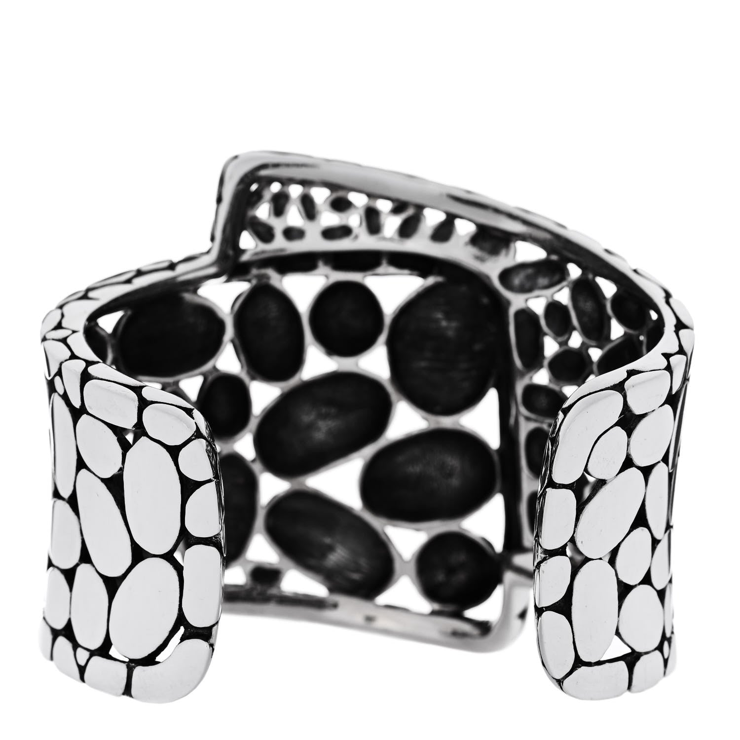 John Hardy Sterling Silver Kali Pebble Overlap Cuff Bracelet 2 of 3
