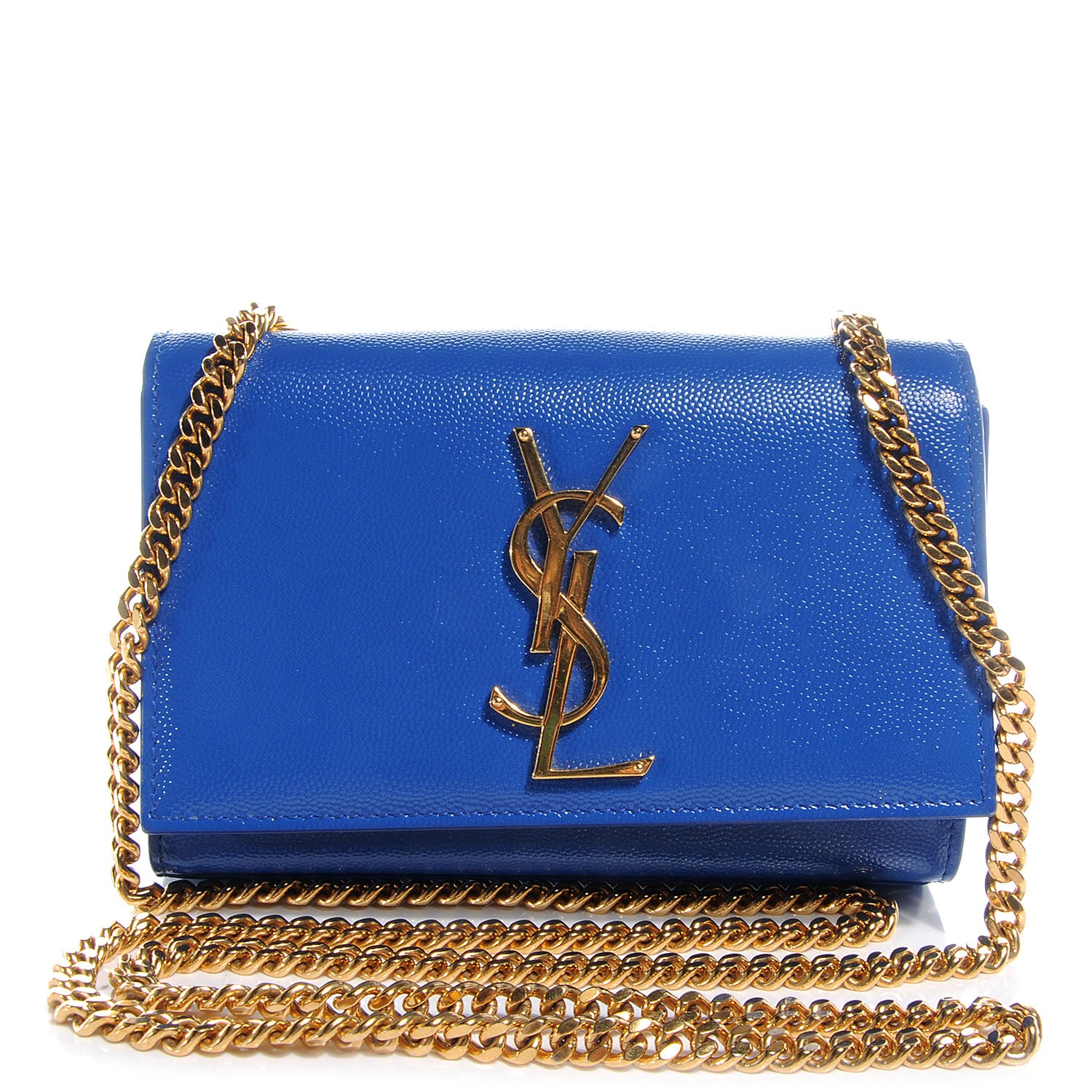 Saint Laurent Textured Leather Small Classic Monogramme Royal Blue 1 of 10