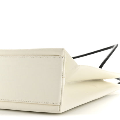 Balenciaga Squared Calfskin Logo North South Shopper Tote XXS White 10 of 15