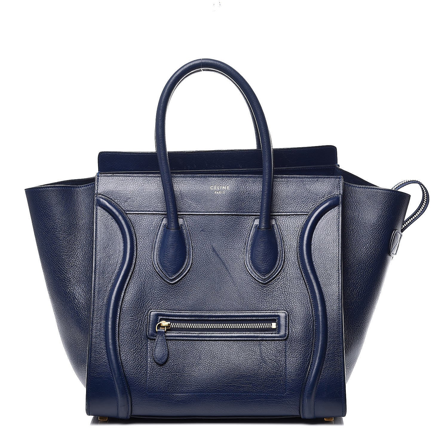 Celine Drummed Calfskin Mini Luggage Ink 1 of 14