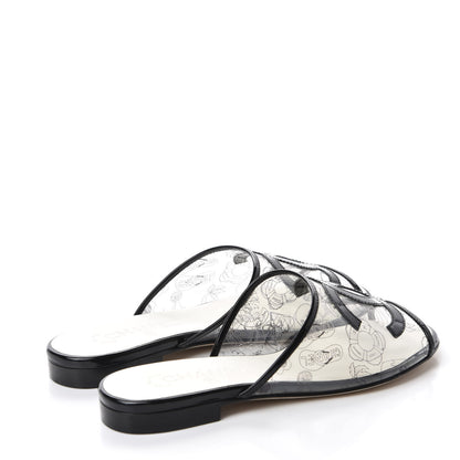 Chanel Patent Calfskin PVC Mule 36 Transparent Black 4 of 9