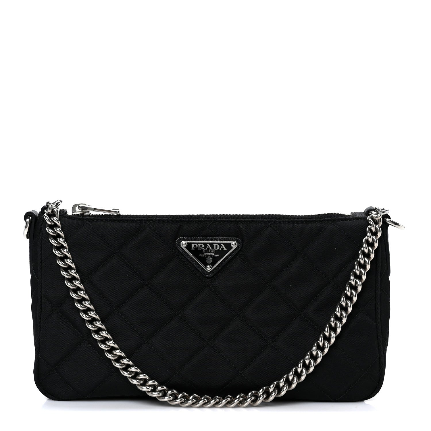 Prada Nylon Tessuto Impuntu Quilted Crossbody Bag Black 1 of 11