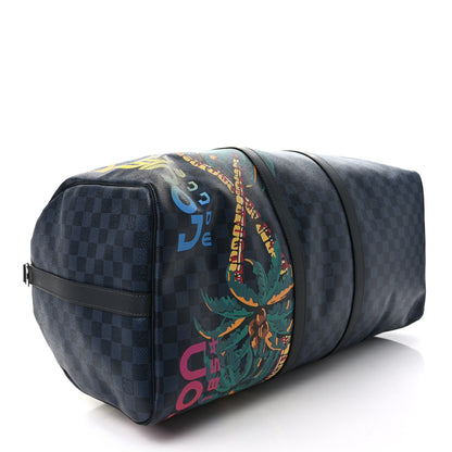 Louis Vuitton Damier Cobalt Jungle Keepall Bandouliere 55 3 of 8