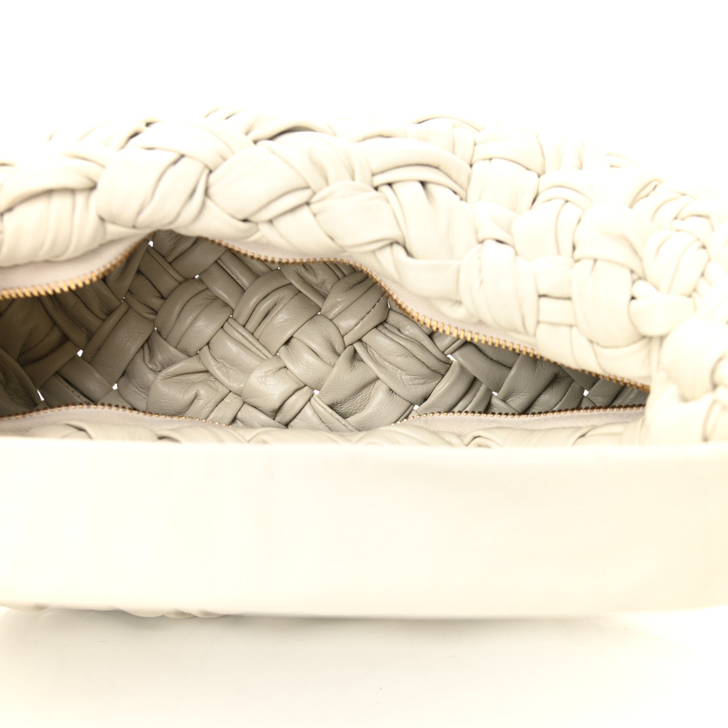 Paper Calfskin Intrecciato Banana Hobo Plaster