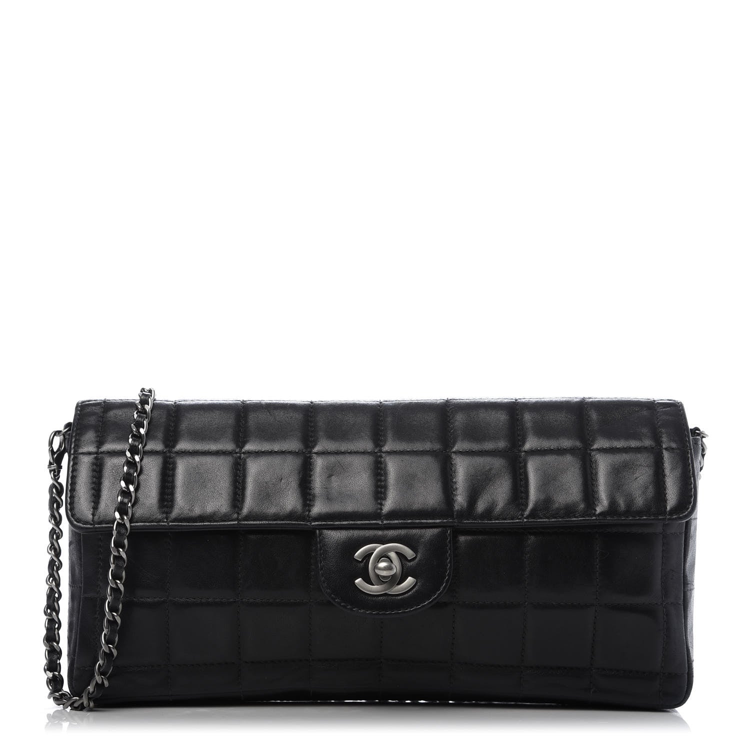 Chanel Lambskin East West Chocolate Bar Flap Black 1 of 10