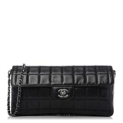 Chanel Lambskin East West Chocolate Bar Flap Black 1 of 10