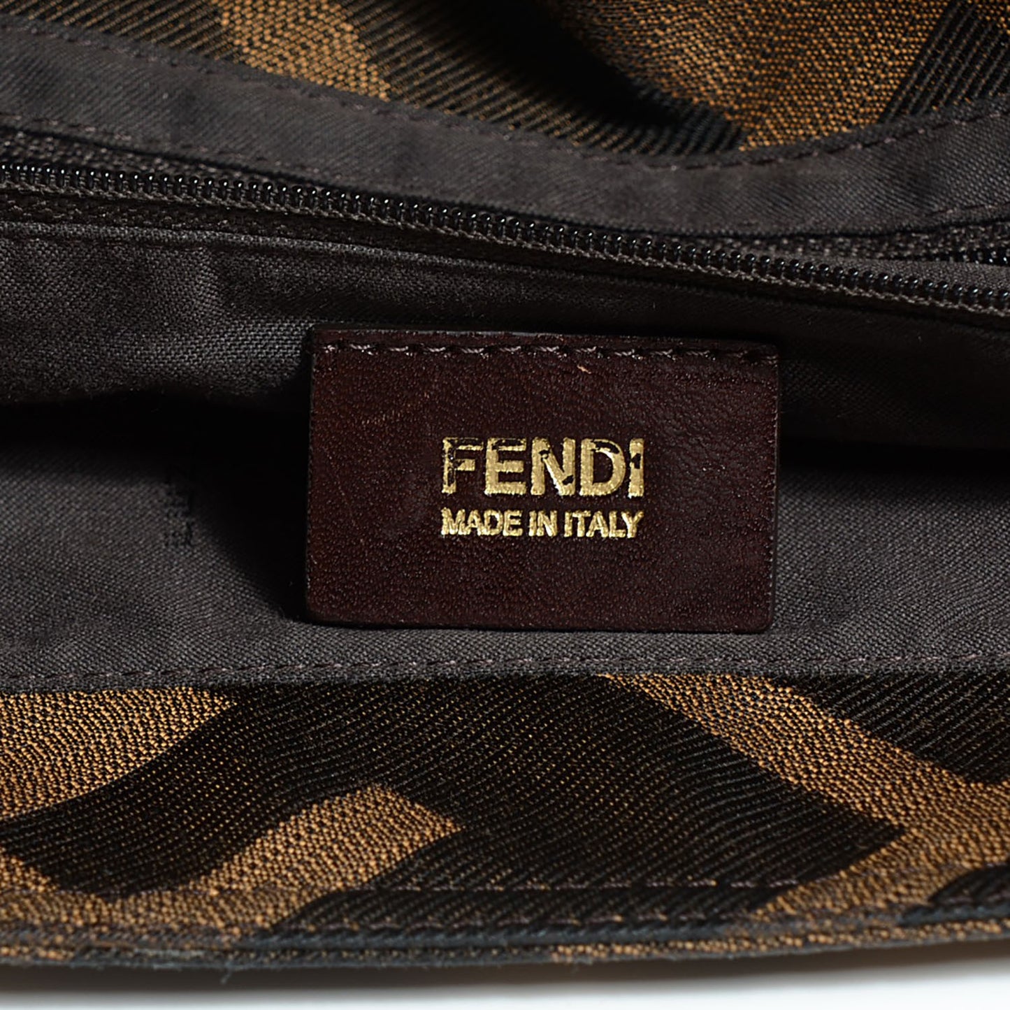 Fabric Macro FF Diagonal Large Convertible Baguette Tobacco