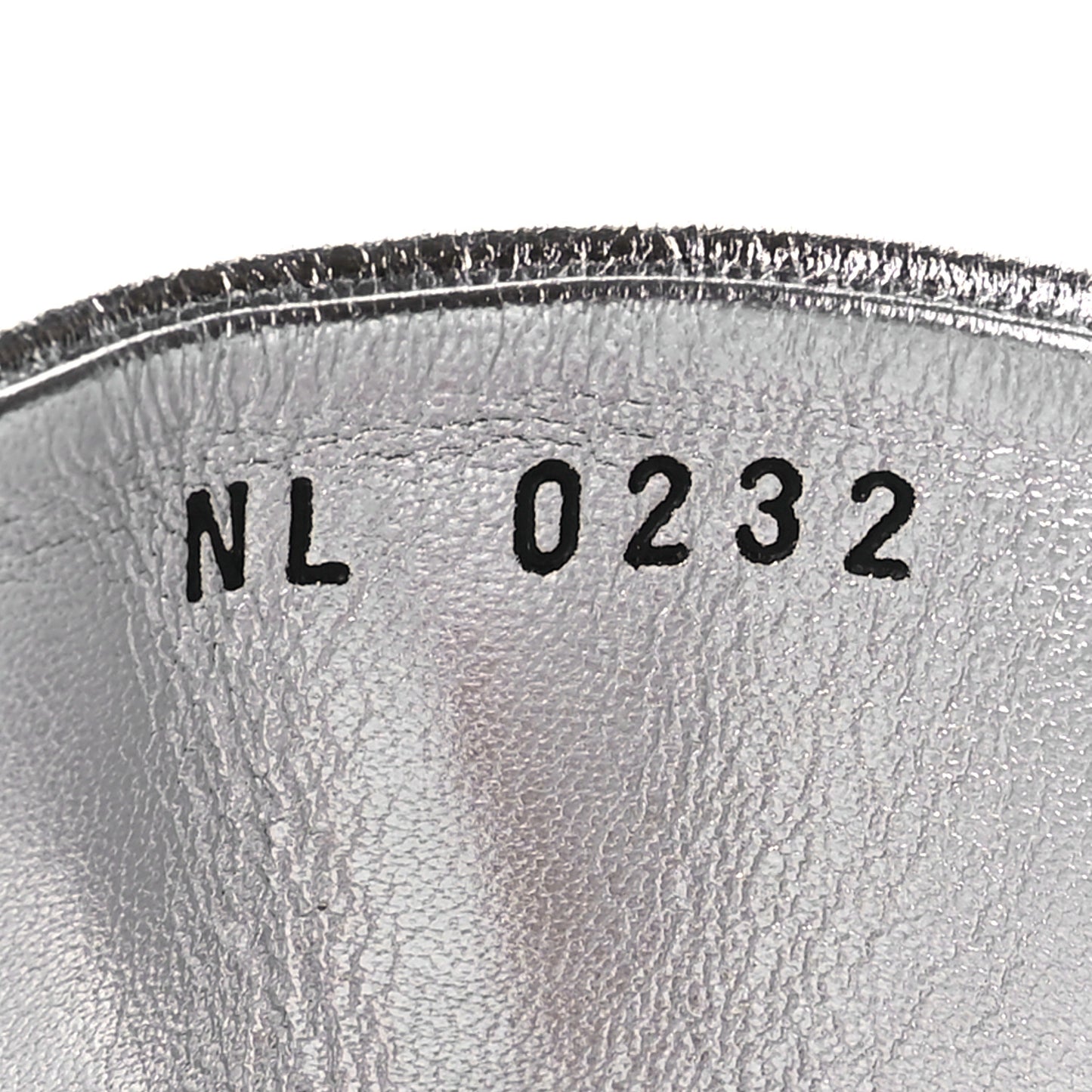 Metallic Lambskin Drapy Heel Mules 39.5 Silver