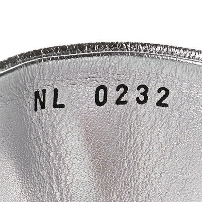 Louis Vuitton Metallic Lambskin Drapy Heel Mules 39.5 Silver 8 of 8