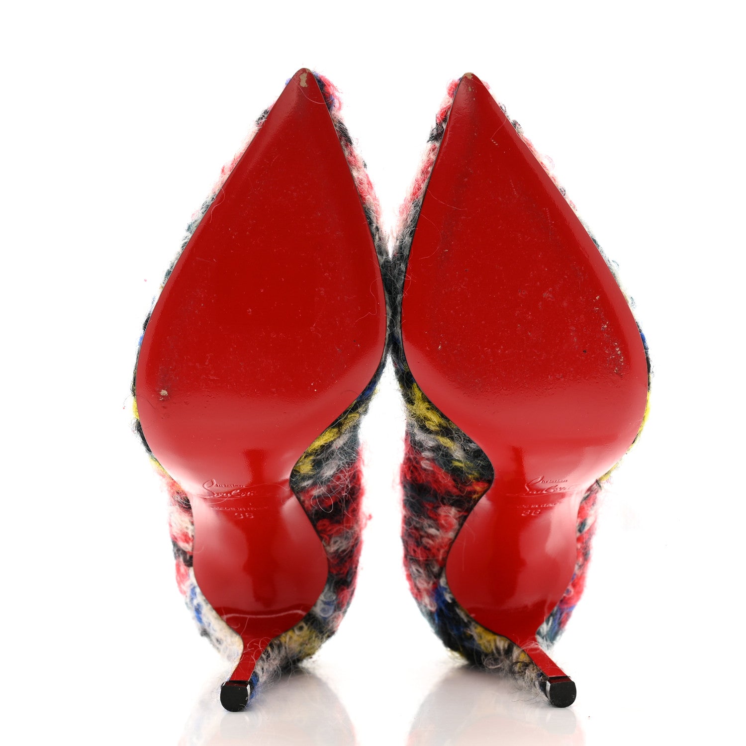 Christian Louboutin Pigalle Follies Tweed Bouclette 100 Pumps 36 Multicolor 5 of 9