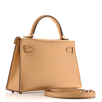 Hermes Metallic Chevre Chamkilight Mini Kelly Sellier 20 Dore 3 of 11